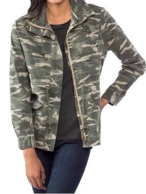 Kensie Green Camo Utility Jacket